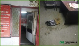FOTO // Sediul Partidului Socialiștilor din Căușeni a fost murdărit cu excremente